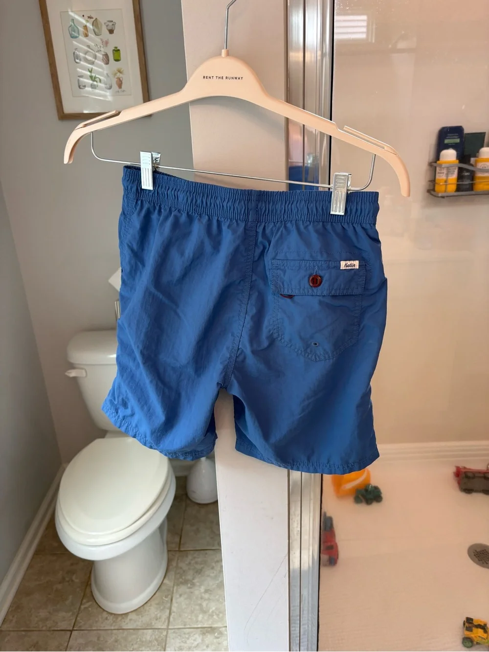 Katin Kids Blue Swim Trunks Board Shorts Mesh Lining Size Medium 10-12